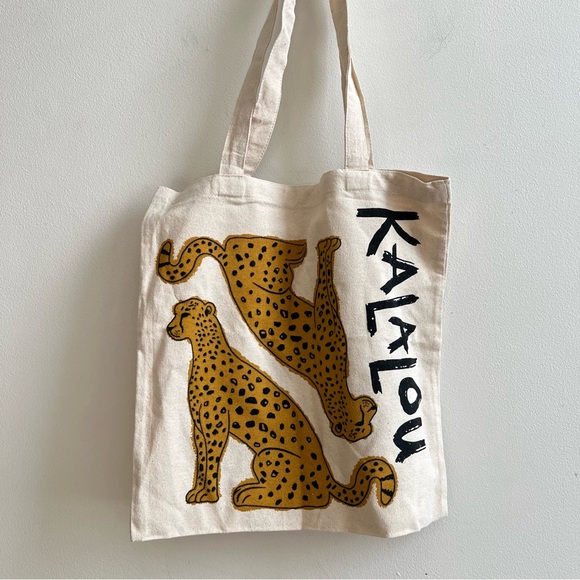 Kalalou Leopard Print Tote Bag NWOT - Picture 4 of 7